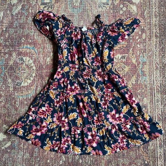 Old Navy Other - Old Navy M (8) Floral Kids Dress in Navy and Pink